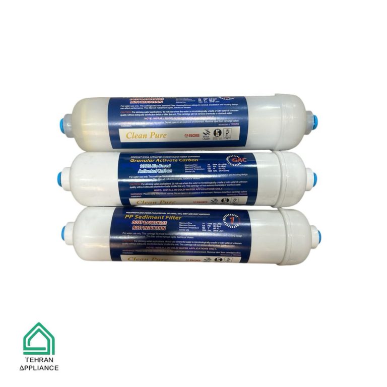 پک فیلتر اینلاین دستگاه تصفیه کننده آب مدل Clean Pure مجموعه 3 عددی