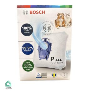 قیمت و خرید پاکت جاروبرقی بوش تایپ P بسته بندی 4 عددی به همراه فیلتر پشت پاکت